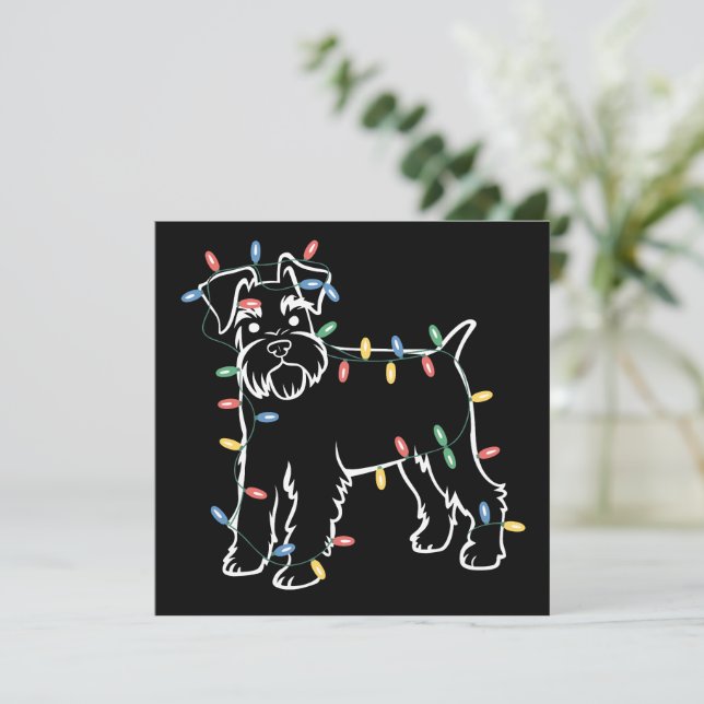 Perros Schnauzer Árbol Navidad Pet Animal Perro  (Anverso de pie)