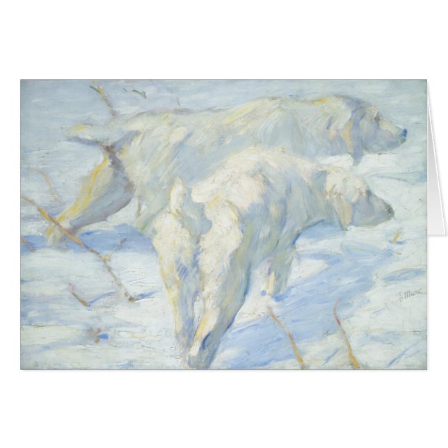 Perros siberianos en la nieve (Anverso (Horizontal))