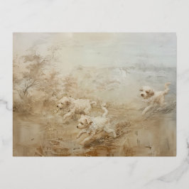 Perros - Tarjetas Postales de Papel de Aluminio