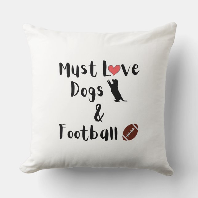 Perros y almohada de tiro de fútbol (Anverso)