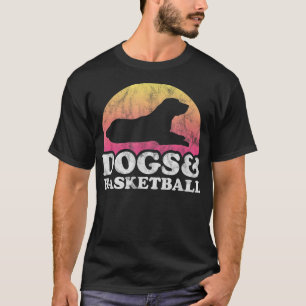 Perros y baloncesto hombres o mujeres camiseta de 