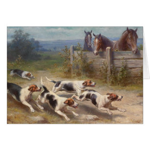 Perros y caballos de caza,