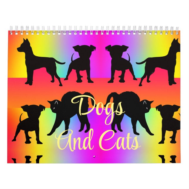 Perros Y Gatos Calendario De 12 Meses (Tapa)