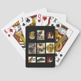 Perros y gatos de muchas razas cartas de juego clá