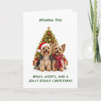 Perros Yorkshire Terriers Navidad