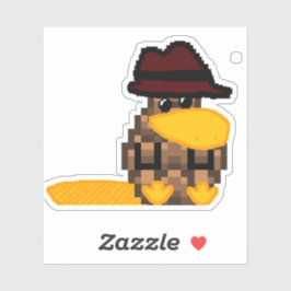 Perry el Pegatina PineconePlatypus CustomCut Vinyl