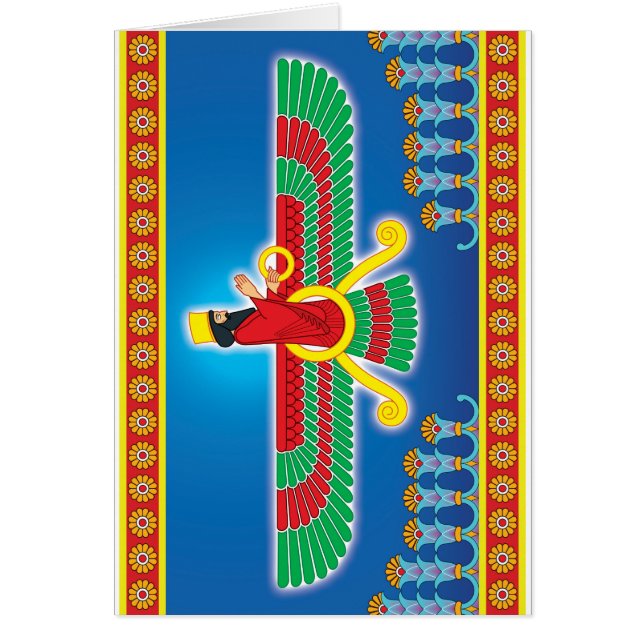 Persa Faravahar del Zoroastrian (Frente)