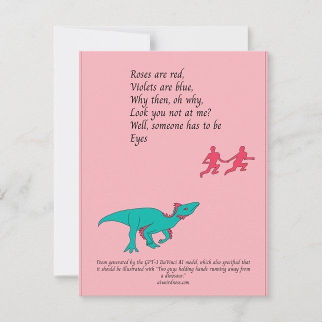 Perseguido por tarjeta generada por dinosaurio IA (Anverso)