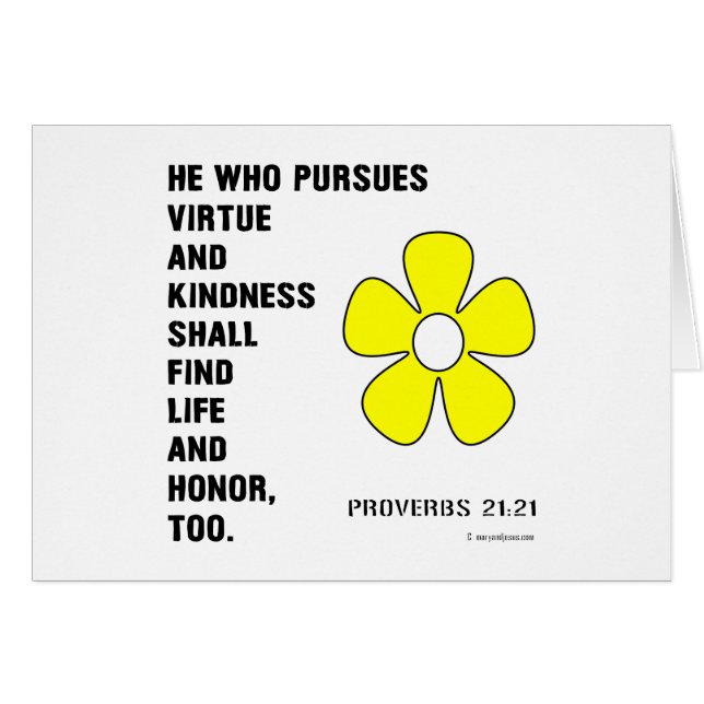 Perseguir Virtud Amabilidad Proverbios 22:21 (Anverso (Horizontal))