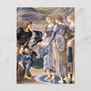Perseo y las ninfas del mar, postal de Burne-Jones