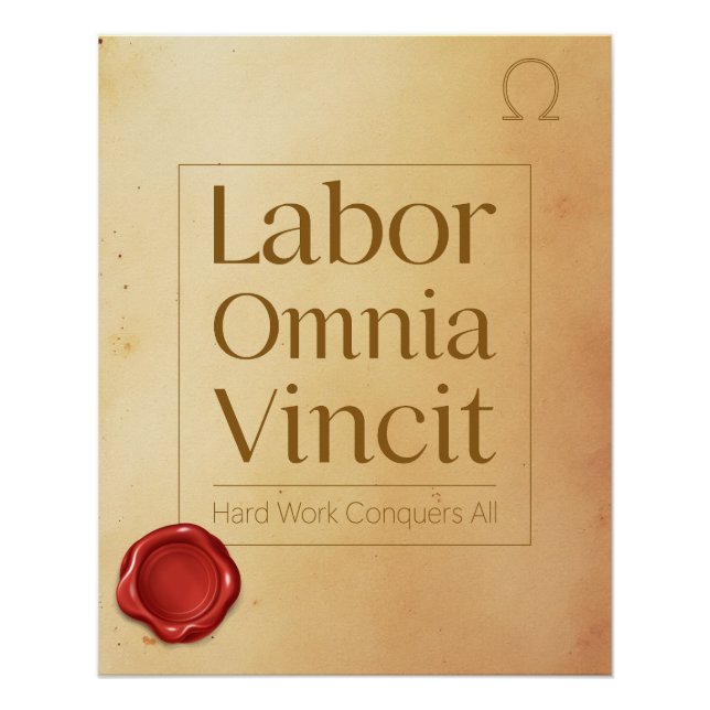 Perseverance Motivational Quote - Latin Poster Art (Anverso)