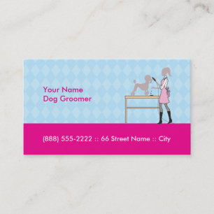 Persiga la tarjeta de visita del groomer 3,5" x