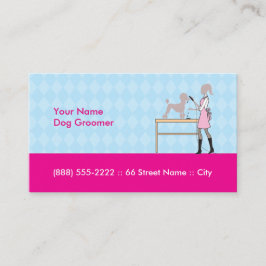 Persiga la tarjeta de visita del groomer 3,5" x