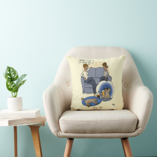 Persiguiendo al perro al Cojín decorativo del sueñ