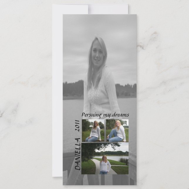 Persiguiendo mi tarjeta de foto de graduación de s (Anverso)