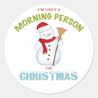 Persona de la mañana sobre Navidades Pegatinas red