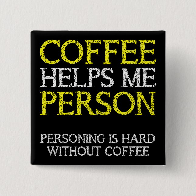 Persona del café personificando insignia de botón  (Anverso)