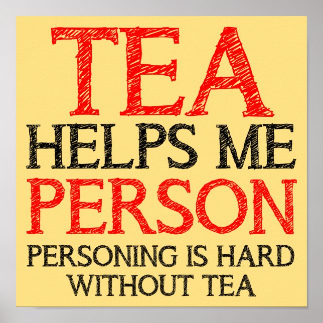 Persona del Té Personificando Cartel de Señal Dive (Frente)