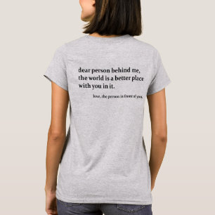 Persona Detrás de Mí, Camiseta con Impresión en la