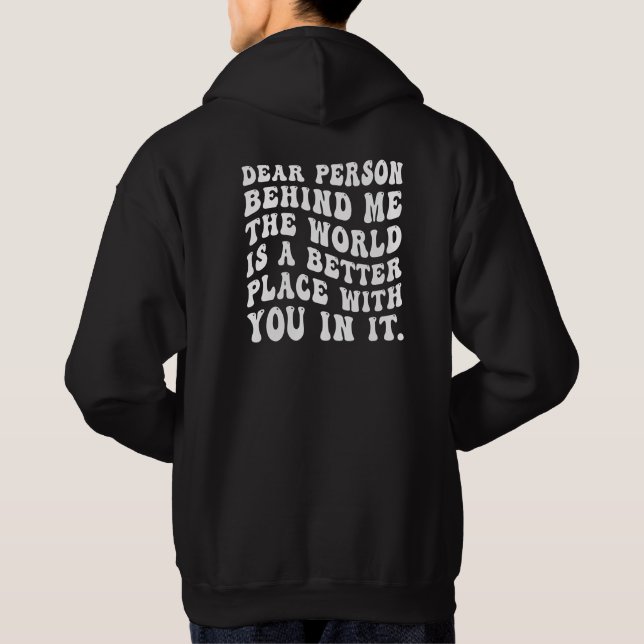 Persona Detrás de Mí, Sudadera con Impresión Trase (Reverso)