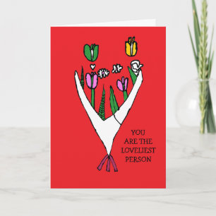 "Persona Encantadora" Tarjeta Romántica Floral