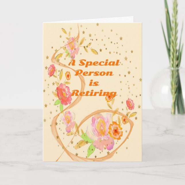 Persona especial de la tarjeta de jubilación con f (Anverso)