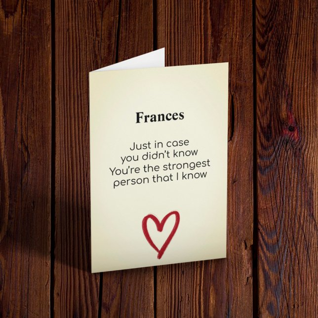 Persona más fuerte que conozco tarjeta personaliza (Subido por el creador)