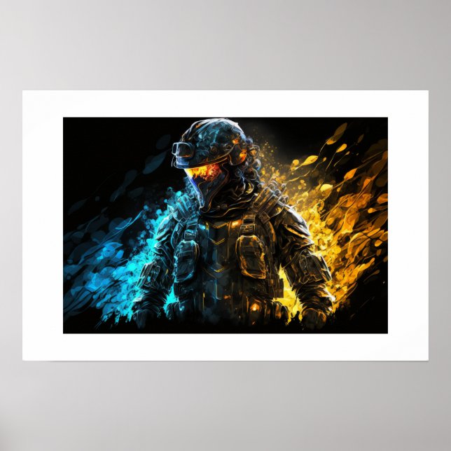 Persona militar de arte poster (Frente)
