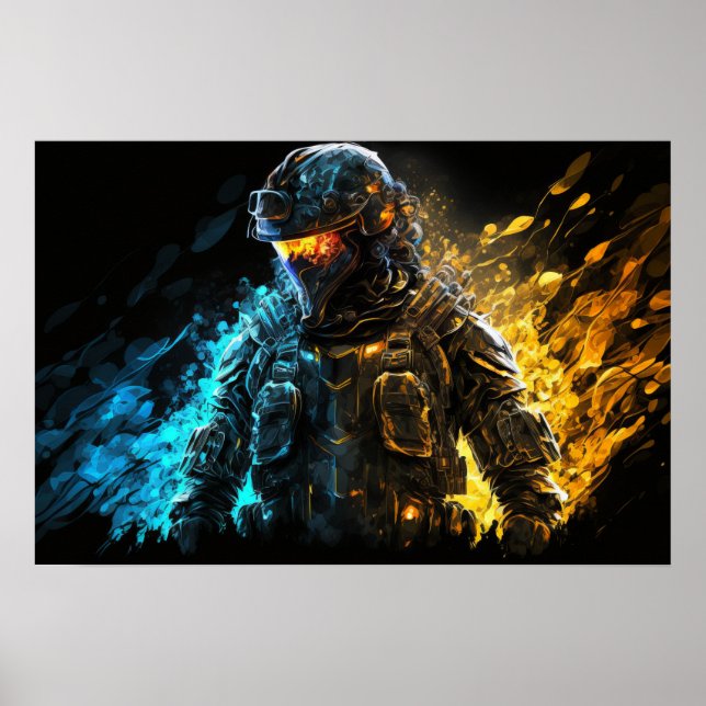 Persona militar de arte poster (Frente)