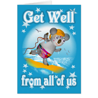 Persona que practica surf de GetWell de la koala