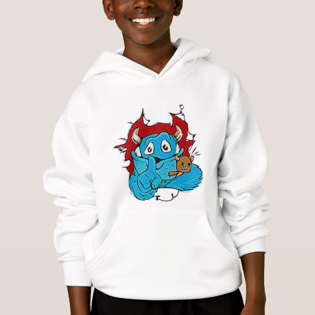 Personaje de dibujos animados de monstruo lindo (Anverso)