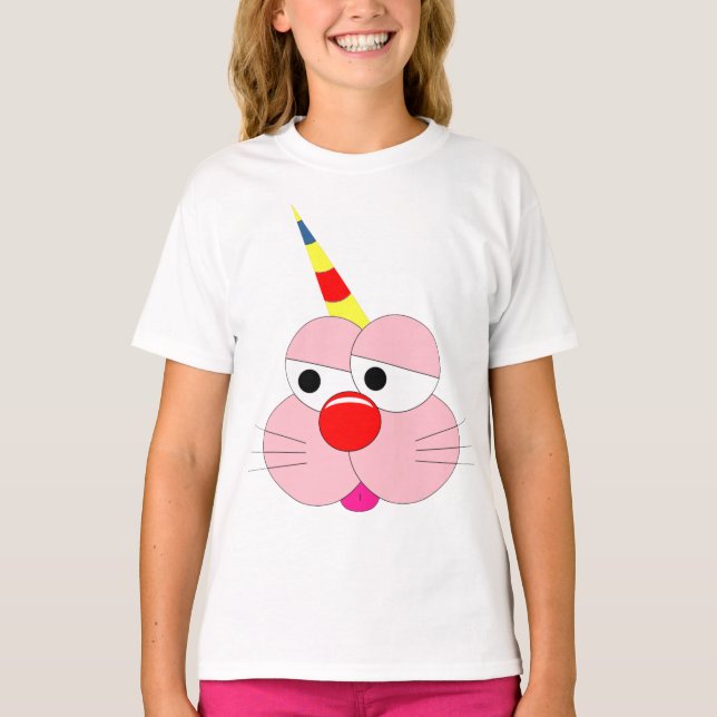 Personaje de Dibujos Animados Lindo - Camiseta Grá (Anverso)