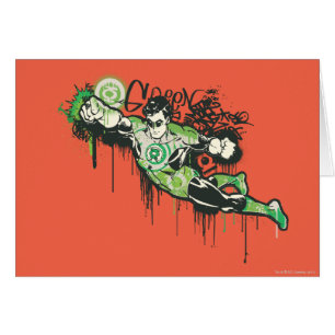 Personaje de graffiti de linterna verde