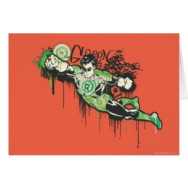Personaje de graffiti de linterna verde (Anverso (Horizontal))