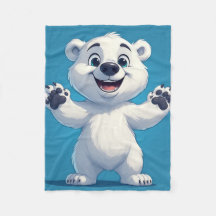 Personaje de oso polar de dibujos animados lindo 
