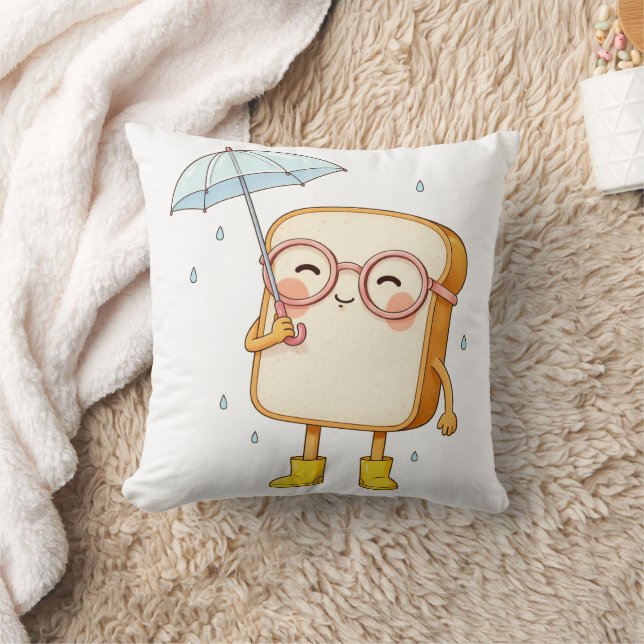 Personaje de Pan Adorable con Almohada de Paraguas (Manta)