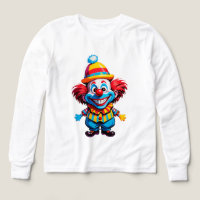 Personaje de payaso colorido con traje brillante