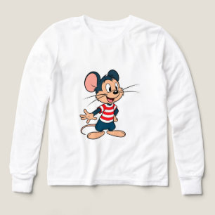Personaje de ratón de dibujos animados alegre