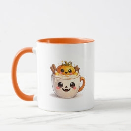 Personaje Kawaii Adorable en una Taza de Café