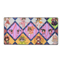 Personajes de Anime Chibi Adorables Alfombrilla de