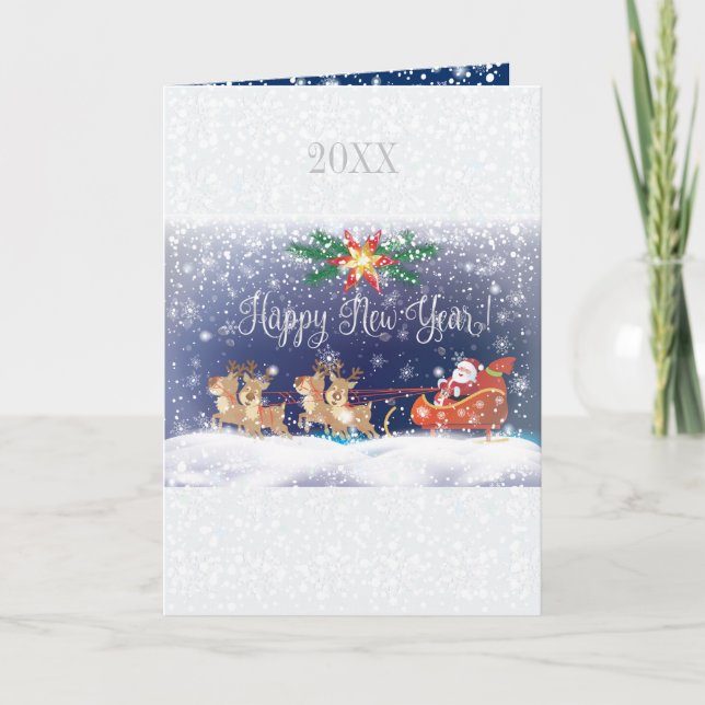 Personajes de Feliz Año Nuevo 2025 y Santa Navidad (Anverso)