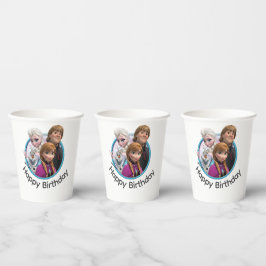 Personajes de Frozen en vaso de papel (tema de cum