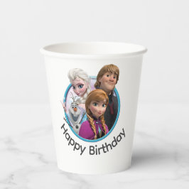 Personajes de Frozen en vaso de papel (tema de cum
