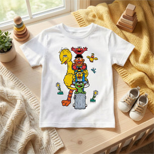 Personajes de la Calle Sésamo y camiseta de bebé c