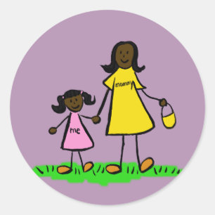 Personajes de la familia Madre e Hija Pegatinas de