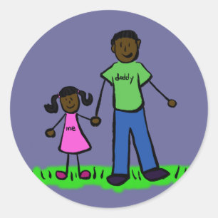 Personajes de la familia Padre e Hija Pegatinas de
