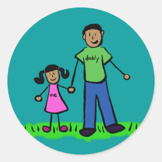 Personajes de la familia Padre e Hija Pegatinas de
