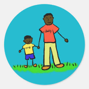 Personajes de la familia padre e hijo Pegatinas Pe