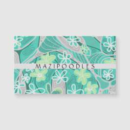 Personal Creative Floral Neuro Art Teal Green