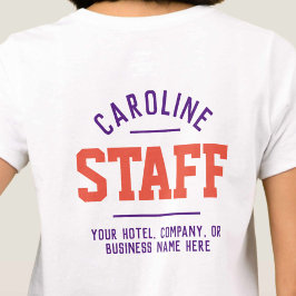 Personal De Hospitalidad Con Camiseta Impresa A Am